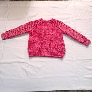 Pink and white sweater